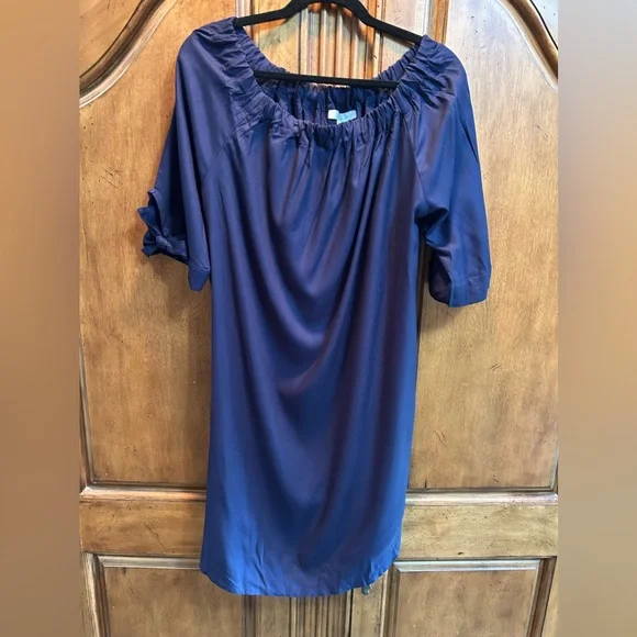 venus off the shoulder maxi dress Venus Dress Oyster Satin Maxi with Back Sash
